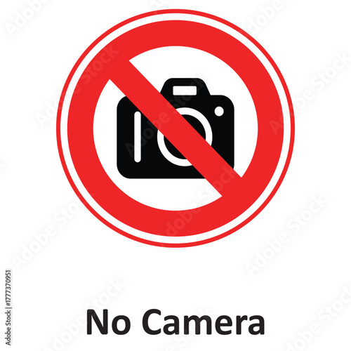 No Camera Vector icon which can easily modify or edit