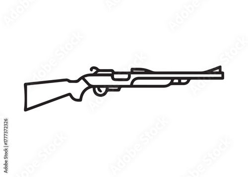 Shotgun Line art Vector design
