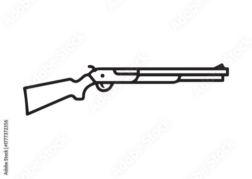 Shotgun Line art Vector design