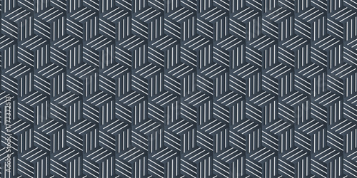 3d modeling cubes Illustration decoration seamless white line material pattern square design. Seamless line wave pattern geometric fabric vintage textile illustration.