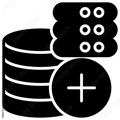 Add Database Solid Icon
