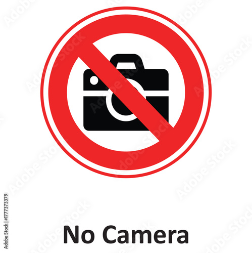 No Camera Vector icon which can easily modify or edit