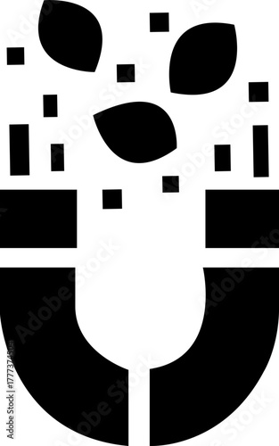 customer, people, attracting, magnet, icon, flat, vector, illustration, iron, positive, negative, science, subject, isolated, transparent, background, force, object, technology, equipment, metal, grap