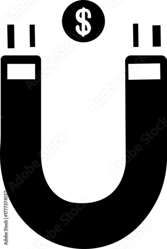 customer, people, attracting, magnet, icon, flat, vector, illustration, iron, positive, negative, science, subject, isolated, transparent, background, force, object, technology, equipment, metal, grap