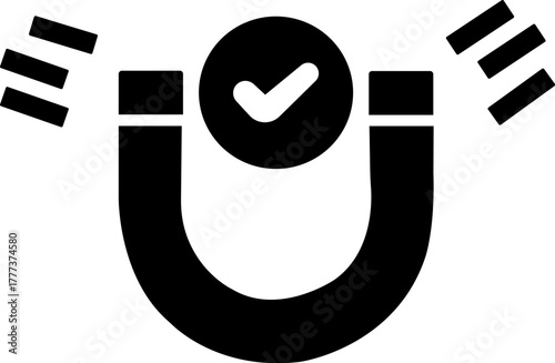 customer, people, attracting, magnet, icon, flat, vector, illustration, iron, positive, negative, science, subject, isolated, transparent, background, force, object, technology, equipment, metal, grap