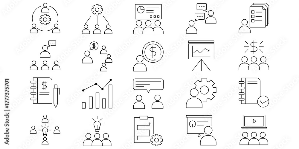 Fototapeta premium Business Training Icon