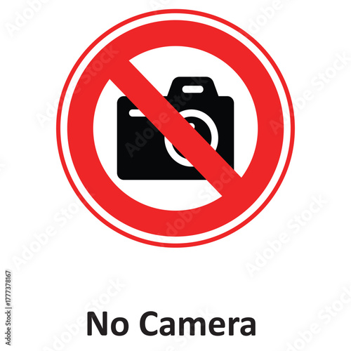 No Camera Vector icon which can easily modify or edit