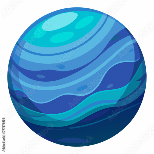 colorful illustration of a neptune planet