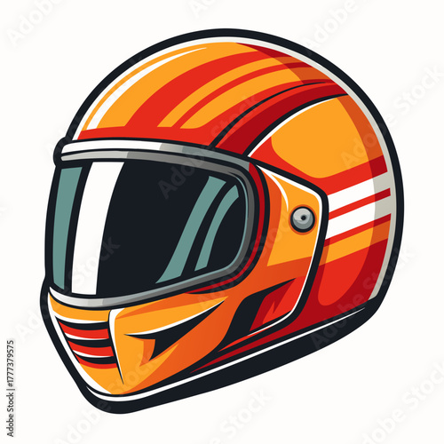 colorful illustration of a racing helmet