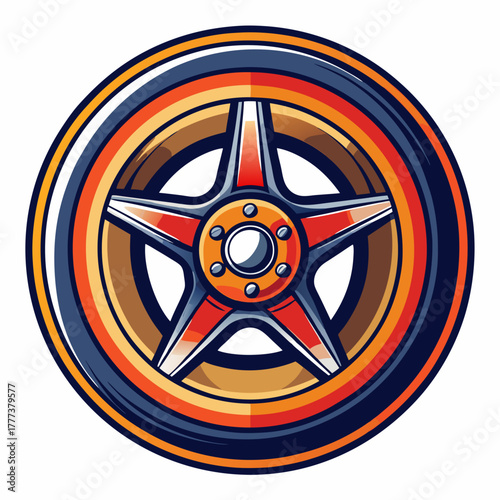 colorful illustration of a rim