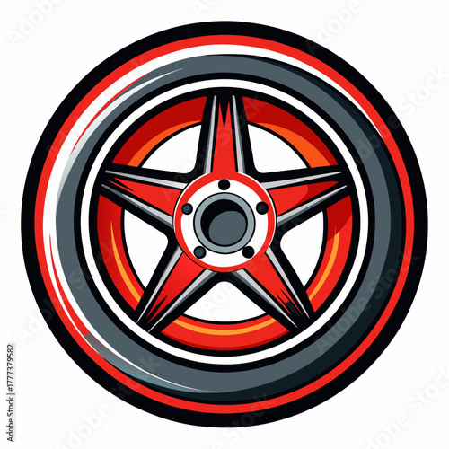 colorful illustration of a rim