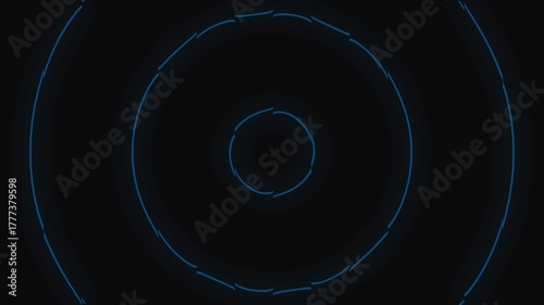 Neon Glowing Line Pattern Background Animation on Black Background- 4K