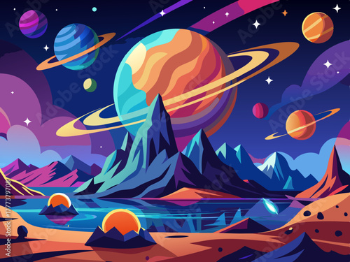 colorful illustration of a space