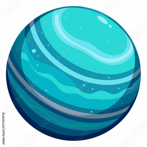 colorful illustration of a uranus planet