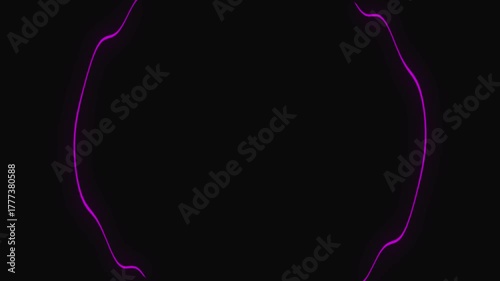 Neon Glowing Line Pattern Background Animation on Black Background- 4K