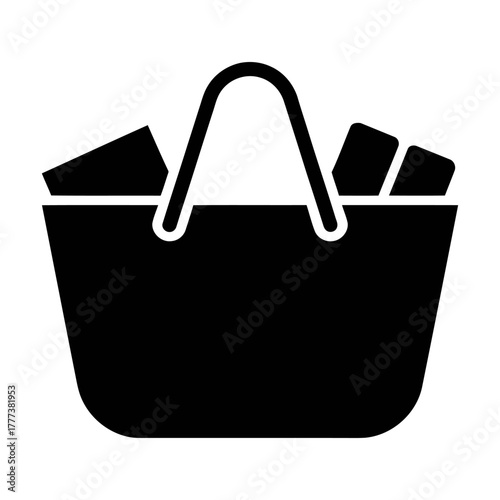 shopping tote Design icon Silhouette vector on white background