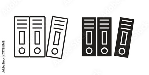 Binder icon concept set. Simple icon collection