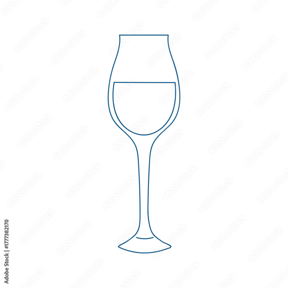 Obraz premium Elegant glass displays clear liquid in simple, minimalistic design, ideal for any dining occasion or celebration