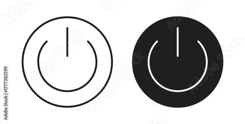 Button on off icon concept set. Simple icon collection