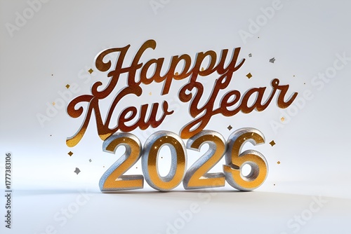 A wonderful and colorful message wishing you a Happy New Year 2026