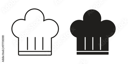 Chef hat icon concept set. Simple icon collection