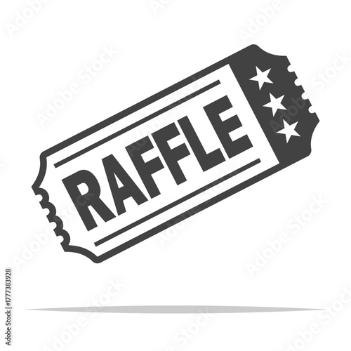 Raffle ticket outline icon transparent vector isolated