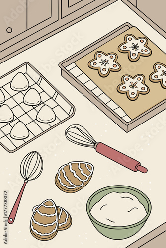 homemade cookies with chocolate