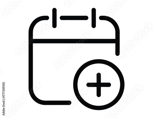 Schedule a meeting with this sleek calendar icon, add events and tasks to stay organized, simplify time management and boost productivity with a minimalist design for websites and apps