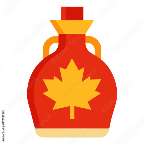 red vase with golden ribbon