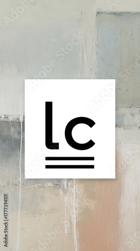 Minimalist logo with simple shape and text 