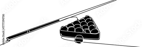 stick illustration game silhouette play logo billiard icon club outline sport hobby pool snooker equipment entertainment cue competition white shape women vector graphic background
