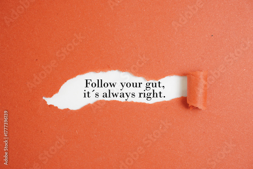 Fotografie Follow your gut, it´s always right