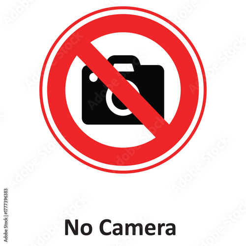 No Camera Vector icon which can easily modify or edit