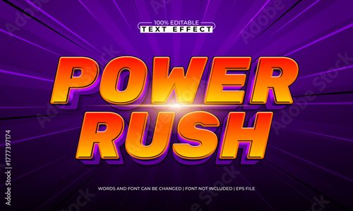 power rush editable esport text effect for team logo and gaming title