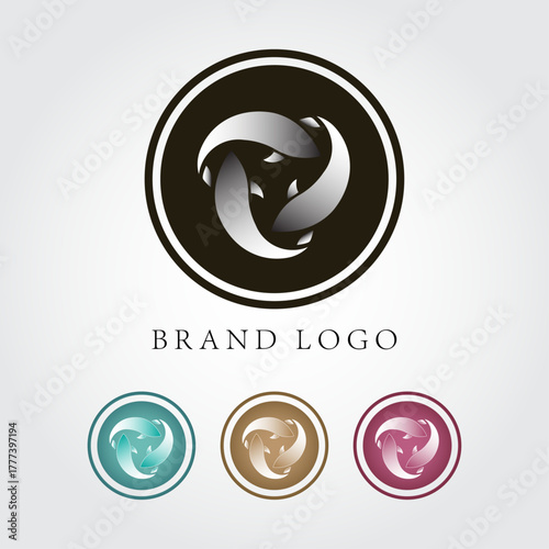 Modern Circular Abstract Brand Logo Design