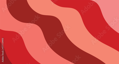 Abstract red vector background illustration with heart pattern, wave design, and orange color texture