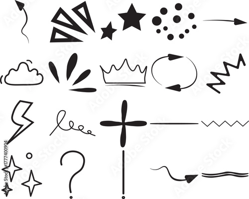 Hand-Drawn Doodle Elements Collection