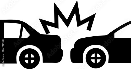 Cars Head-on Collision Accident Icon