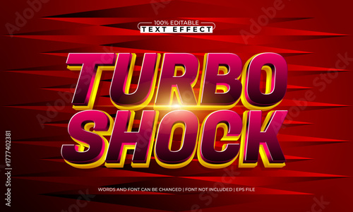 turbo shock editable motorsport text effect for flyer and logo