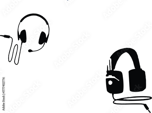 The image features black headphone   Each , plush covering that provides warmth and comfort for the ears,