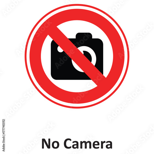 No Camera Vector icon which can easily modify or edit