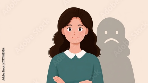 Hiding true self and pretending to be happy due to social pressure and expectations, while in reality feeling unhappy and suffering inside.