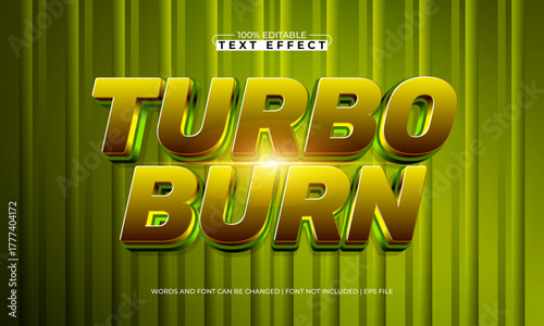 turbo burn editable motorsport text effect for flyer and logo