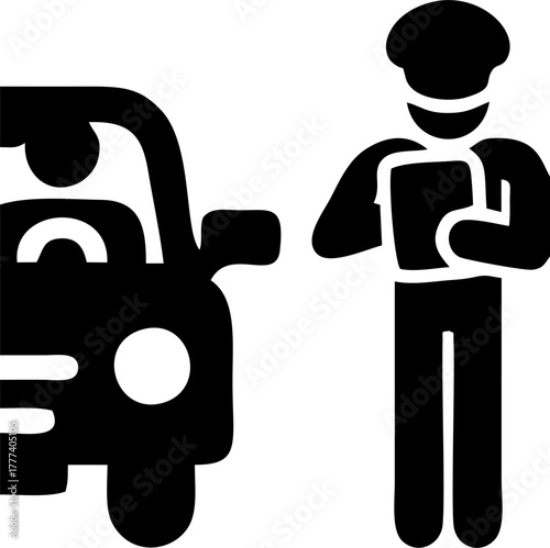 Police Officer Traffic Ticket Scene