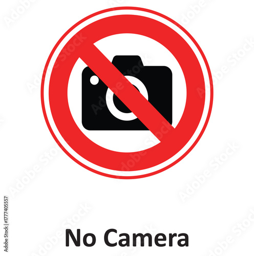 No Camera Vector icon which can easily modify or edit