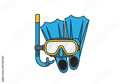 Snorkeling Gear: Fins Mask and Snorkel for Underwater Exploration.