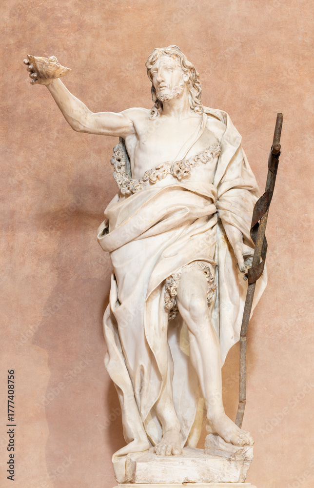 Obraz premium Pistoia - The statue of St. John the Baptist in the Baptistery by Andrea Vacca (1691 - 1750).