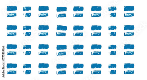 Rows of blue equal signlike symbols in a grid pattern