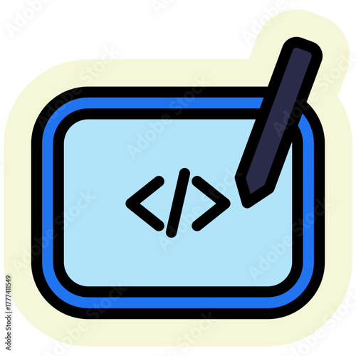 Coding Icon Isolated on Transparent Background. Programming and Software Development Vector Illustration for Web, App, and Technology Design