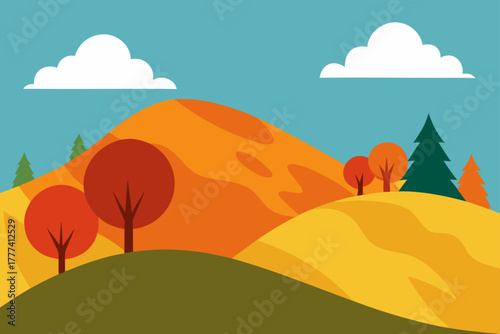 Autumn Hillside View